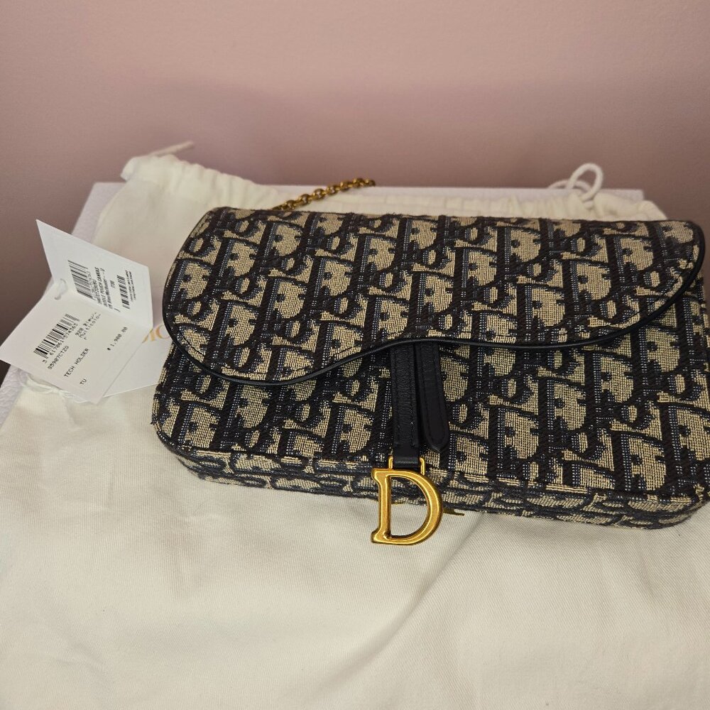 (SOLD)Christian Dior blue trotter bag